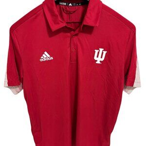 Adidas Indiana Hoosiers Golf Polo Shirt Mens Size XL Red Vintage